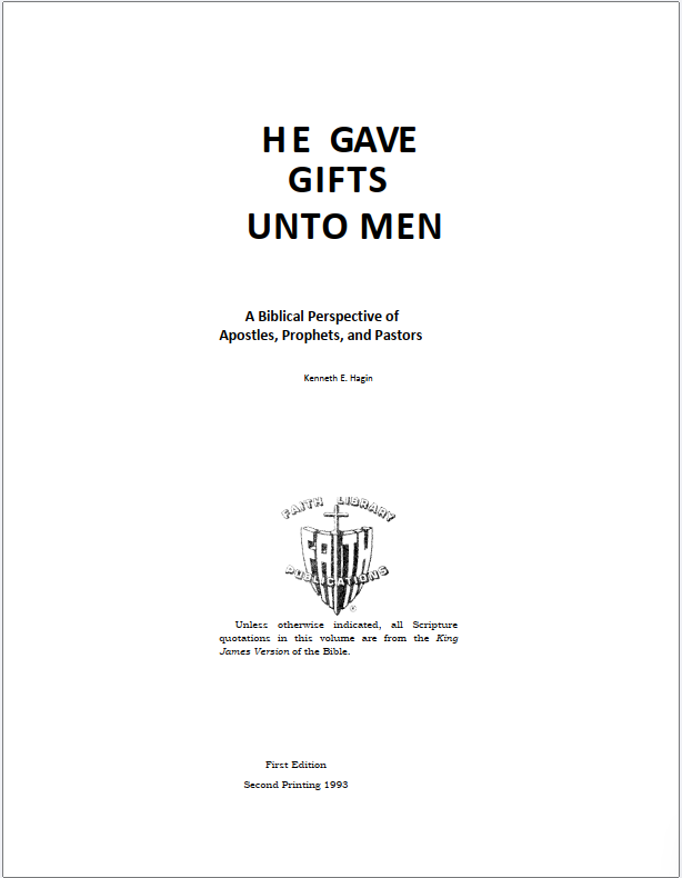 Cover of He Gave Gifts Unto Men